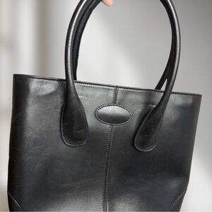 Rare Scuola di Cuoio Firenze Made in Italy Black Luxury Leather Weekender Bag